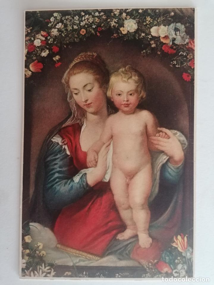 Postales: POSTAL MADONNA IM BLUMENKRANZ