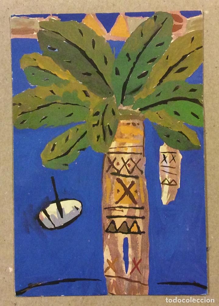 Postkarten: XAVIER SALVADOR &ldquo;PALMERA I MAR BLAU&rdquo;. POSTAL SIN CIRCULAR PROMOCIONAL NH HOTELES.