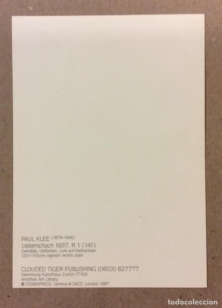 Postales: PAUL KLEE &ldquo;UEBERSCHACH&rdquo;. POSTAL SIN CIRCULAR DE 1987. - Foto 2