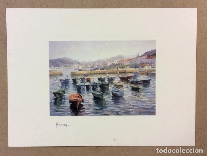 Postkarten: MARNAY &ldquo;MUELLE Y PASEO MAR&Iacute;TIMO CASTRO URDIALES&rdquo;. POSTAL SIN CIRCULAR SERIE CANTABRIA EN PINTURA.