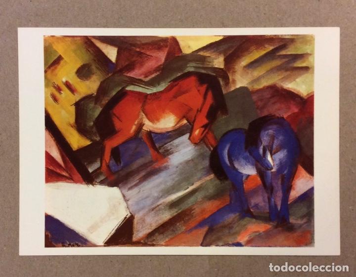 Postales: FRANZ MARC &ldquo;ROTES UND BLUES PFERD&rdquo;. POSTAL SIN CIRCULAR. - Foto 1