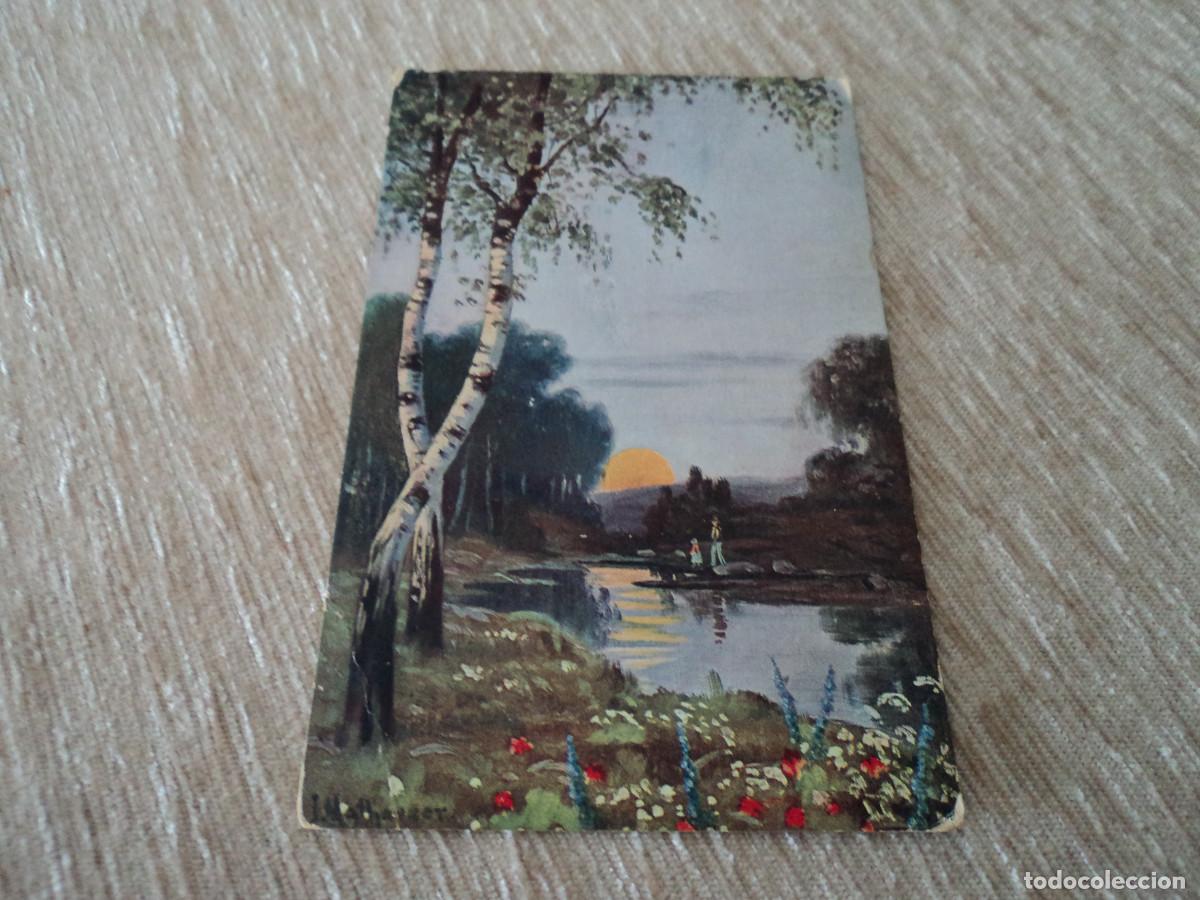 Cartes Postales: PINTURA DE PAISAJE, MONOPOL 242/4, CIRCULADA 1961, SELLO DE ALZAMIENTO NACIONAL 1 PTA