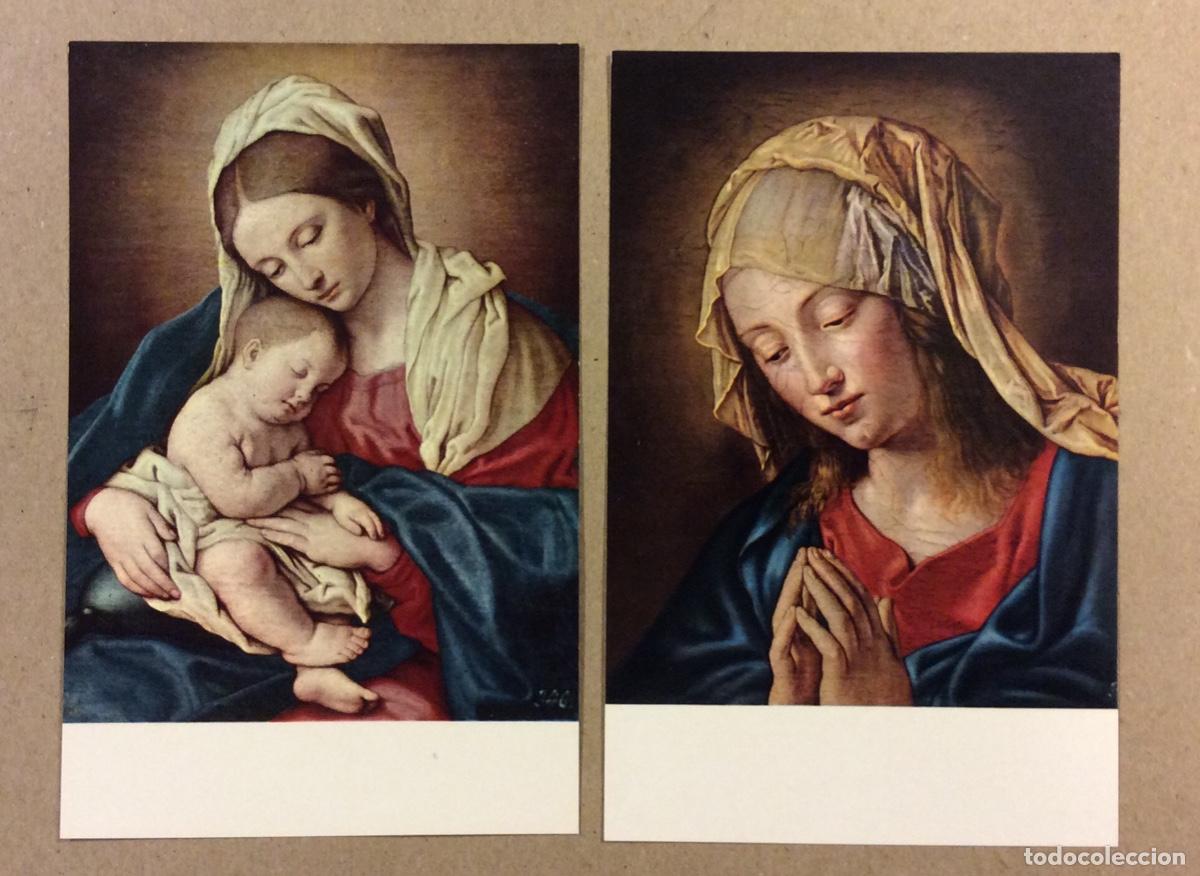 Postales: SASSOFERRATO &ldquo;LA VIRGEN Y EL NI&Ntilde;O&rdquo; y &ldquo;LA VIRGEN&rdquo;. 2 POSTALES SIN CIRCULAR SERIE MUSEO DEL PRADO. EDI