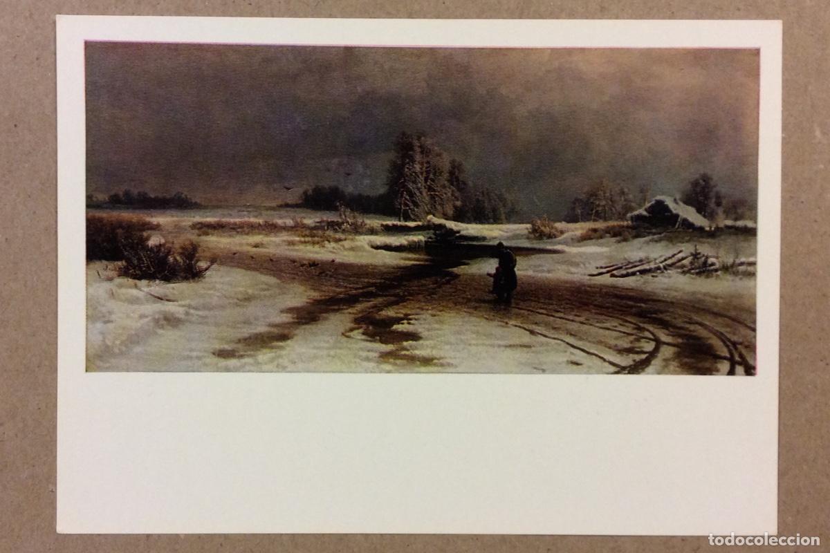 Cartoline: FYODOR VASYLIEV &ldquo;EL DESHIELO&rdquo;. POSTAL SIN CIRCULAR SOVI&Eacute;TICA DE 1974.