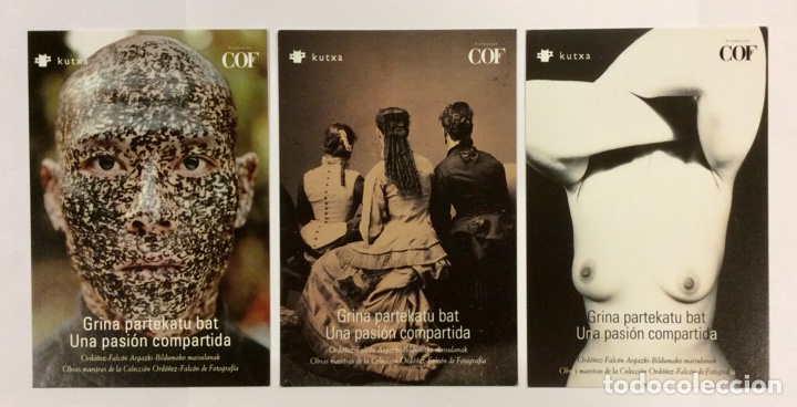 Postkarten: UNA PASI&Oacute;N COMPARTIDA, OBRAS MAESTRAS COLECCI&Oacute;N ORD&Oacute;&Ntilde;EZ FALC&Oacute;N DE FOTOGRAF&Iacute;A. 3 POSTALES