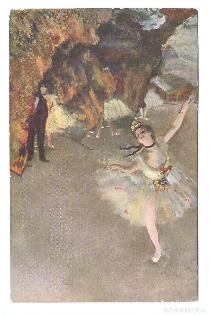 Postales: DANSEUSE SUR LA SC&Egrave;NE // OBRA DE EDGAR DEGAS // SIN CIRCULAR - Foto 1