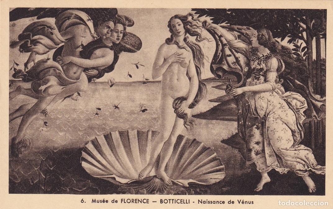 Postales: 6 Mus&eacute;e de Florence - Botticelli - Naissance de V&eacute;nus - Foto 1