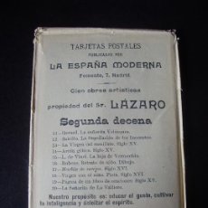 Postales: COLECCION OBRAS ARTISTICAS LAZARO GALDEANO LA ESPAÑA MODERNA Y HAUSER Y MENET 1ª SERIE COMPLETA 10