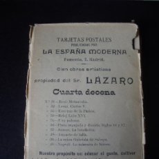 Postales: COLECCION OBRAS ARTISTICAS LAZARO GALDEANO LA ESPAÑA MODERNA Y HAUSER Y MENET 1ª SERIE COMPLETA 10. Lote 373804219