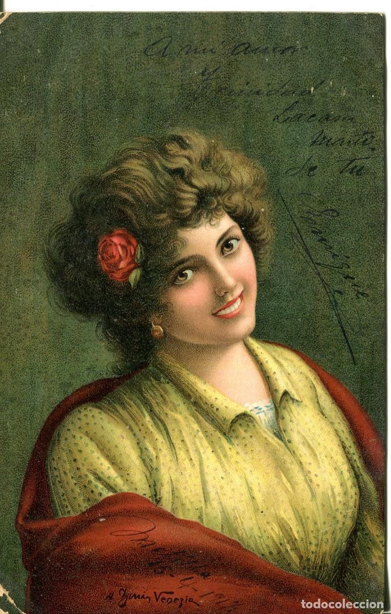 Cartes Postales: MUJER JOVEN--Stengel & Co. n&ordm; 29394-A&Ntilde;O 1909- MADE IN GERMANY