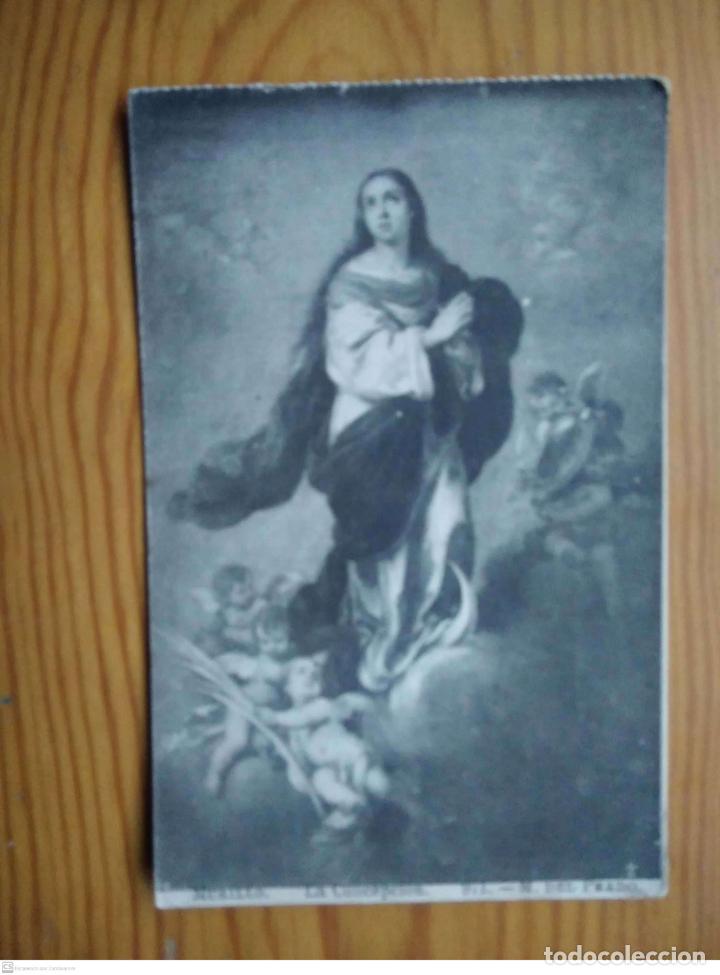 Postales: La Concepci&oacute;n de Murillo. 971 Museo del Prado. Nueva. Blanco/Negro