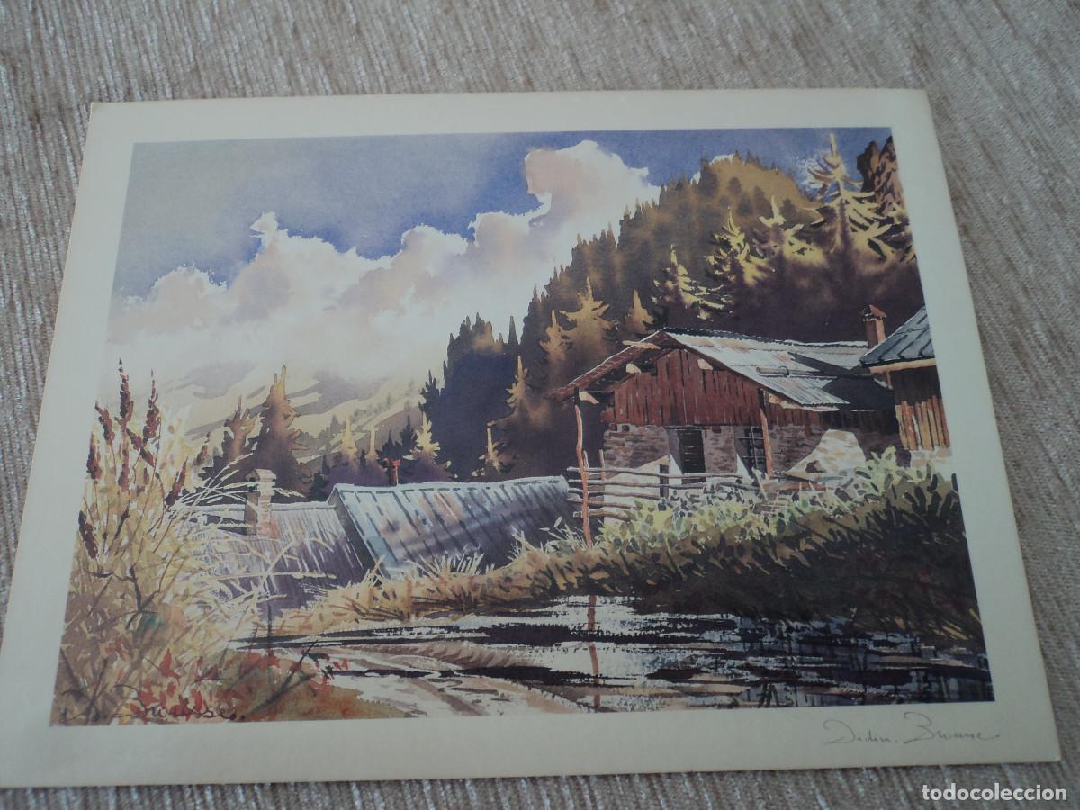Postais: B79, art et eau postale, aquarelle de didier brousse, circulada 1990, 18 x 13,5 cm