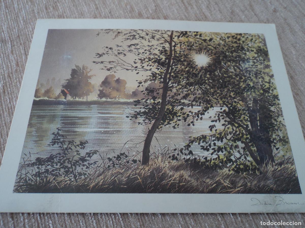 Postais: B18, art et eau postale, aquarelle de DIDIER BROUSSE, circulada 1990, 18 x 13,5 cm