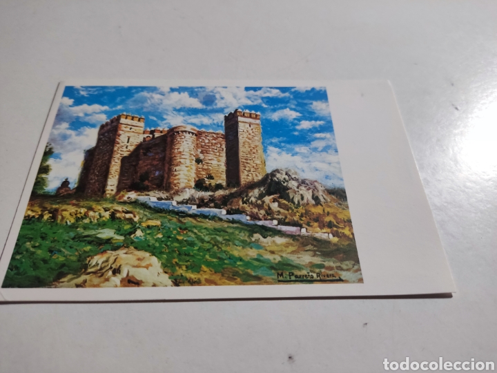 Postal pintado con el pie castillo de Cortegana