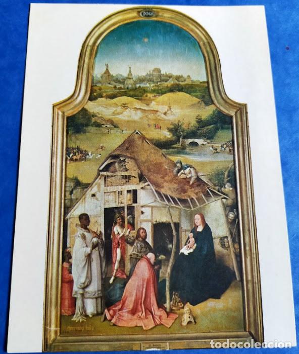 Postales: Tarjeta Postal N&ordm; 2048 EL BOSCO La Adoraci&oacute;n de los Magos, Museo del Prado 1966