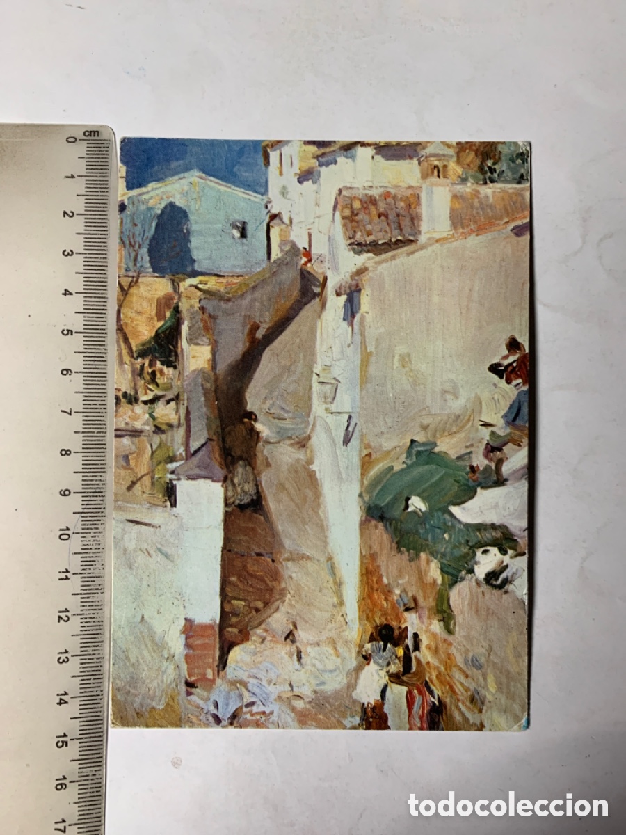 Postkarten: POSTAL. J. SOROLLA BASTIDA. CALLE DEL ALBAICIN. MUSEO SOROLLA. FOTOCOLOR, DOM&Iacute;NGUEZ RAMOS.