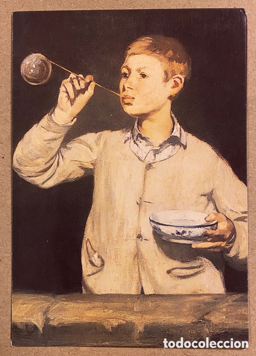 Postais: E. MANET &ldquo;LES BULLES DE SAVON&rdquo;. POSTAL SIN CIRCULAR PROMOCIONAL MUSEU CALOUSTE GULBENKIAN.