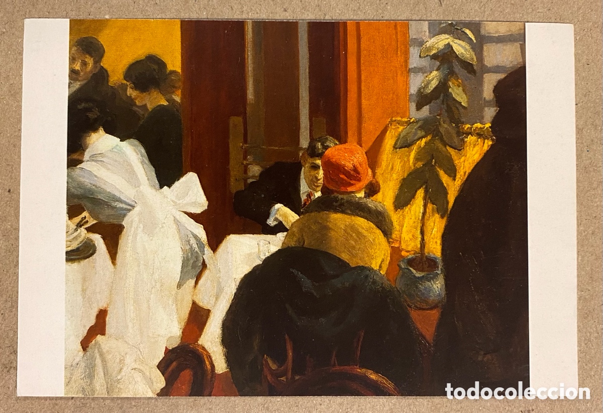 Postales: EDWARD HOPPER &ldquo;NEW YORK RESTURANT&rdquo;. POSTAL SIN CIRCULAR. - Foto 1