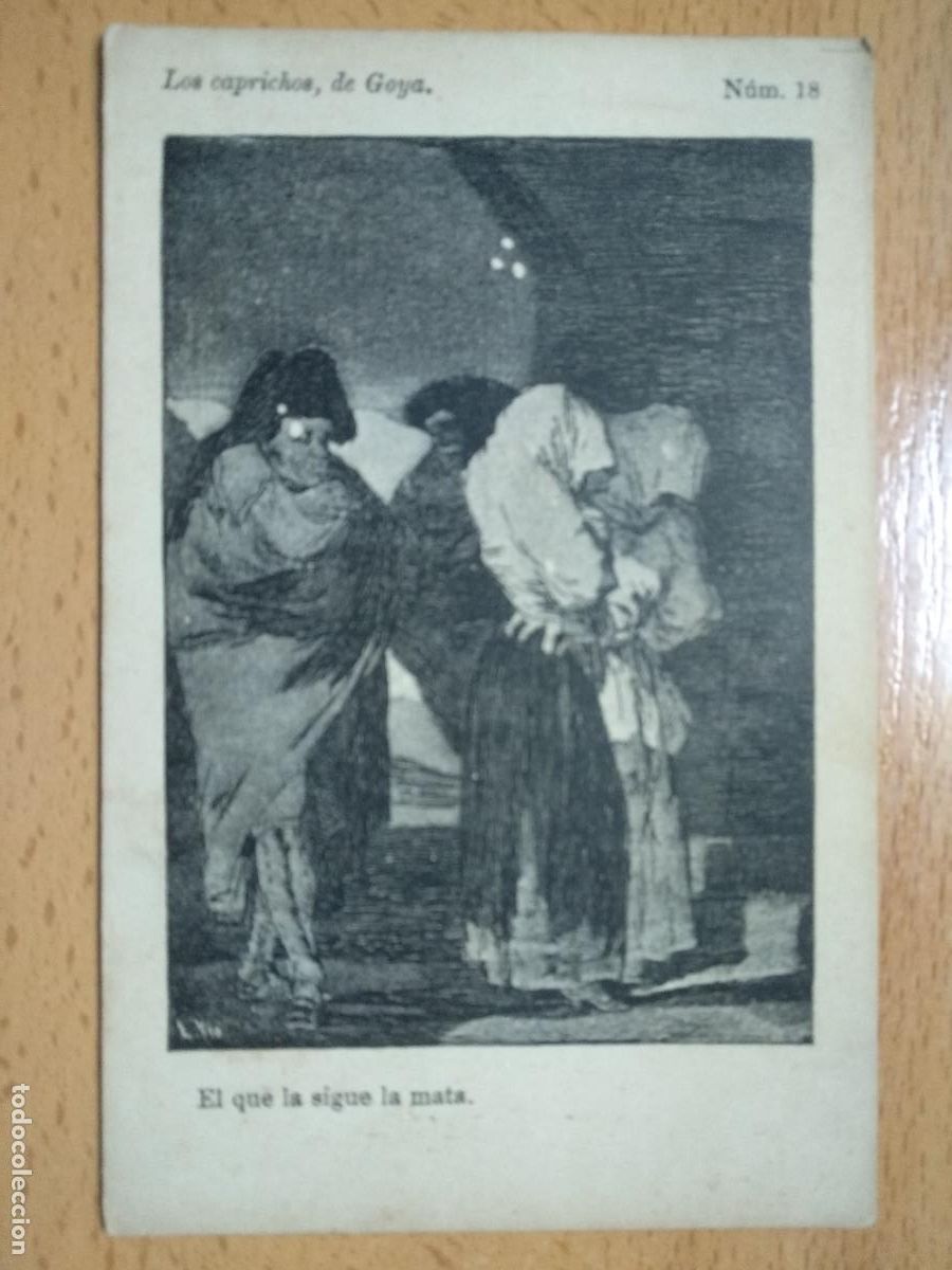 Postcards: POSTAL LOS CAPRICHOS DE GOYA 18 PUBLICADA POR LA ESPA&Ntilde;A MODERNA. REVERSO SIN DIVIDIR.