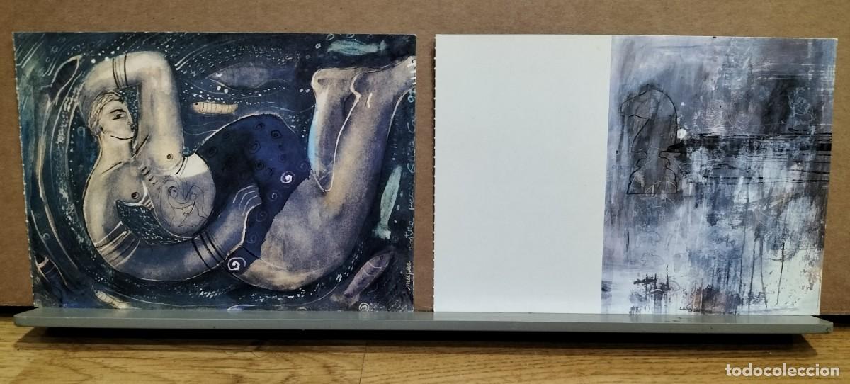 Cartoline: 2 POSTALES DE LA GALER&Iacute;A DE ARTE ALFAMA, CON OBRAS DE ELISA CARO Y AITOR SARASQUETA. NO CIRCULADAS