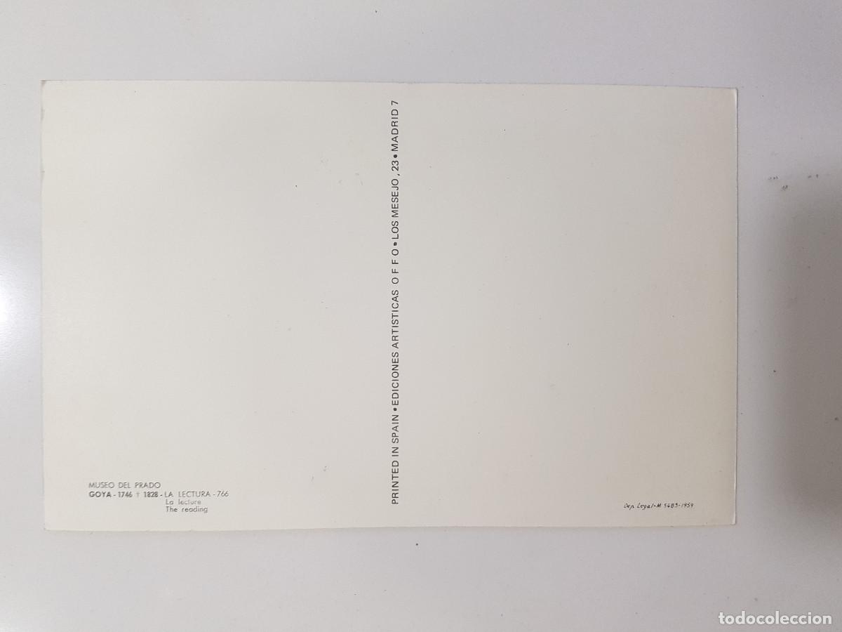 Postales: POSTAL MUSEO DEL PRADO - GOYA - LA LECTURA. SIN CIRCULAR - Foto 2
