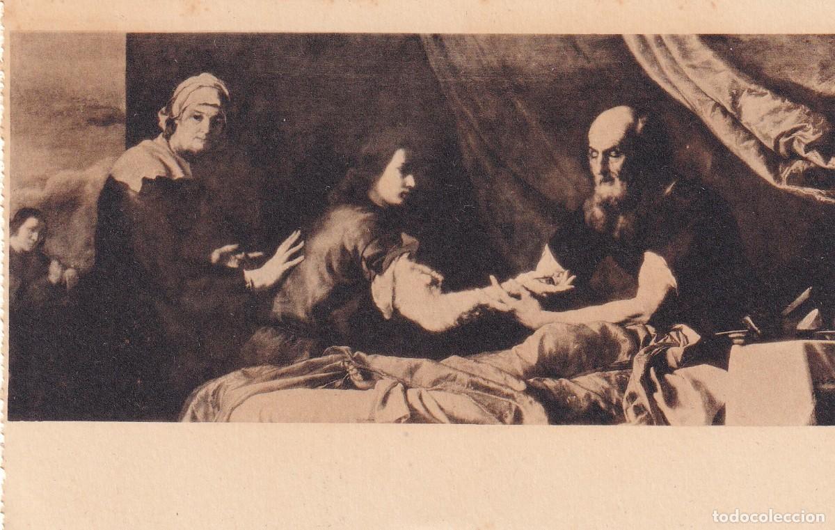 Postales: MUSEO DEL PRADO - RIBERA - JOB RECIBIENDO LA BENDICI&Oacute;N DE ISAAC