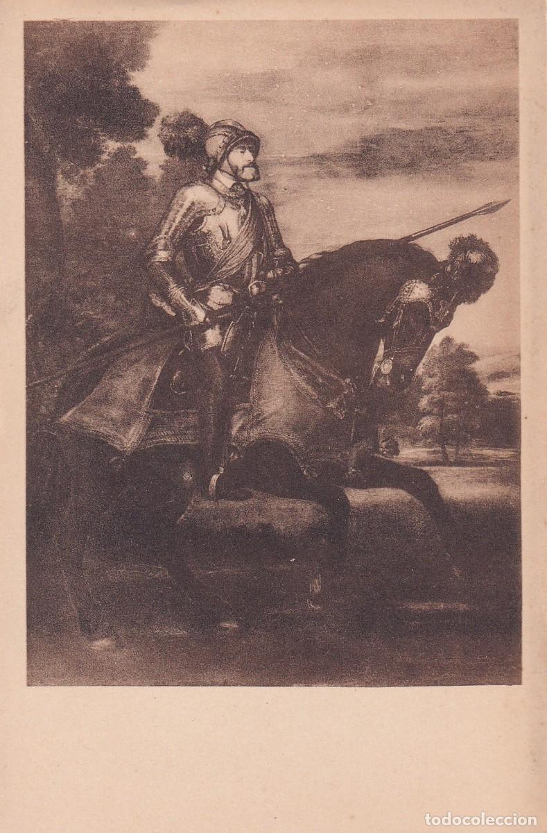 Postales: MUSEO DEL PRADO - TIZIANO. EL EMPERADOR CARLOS V EN LA BATALLA DE M&Uuml;HLBERG