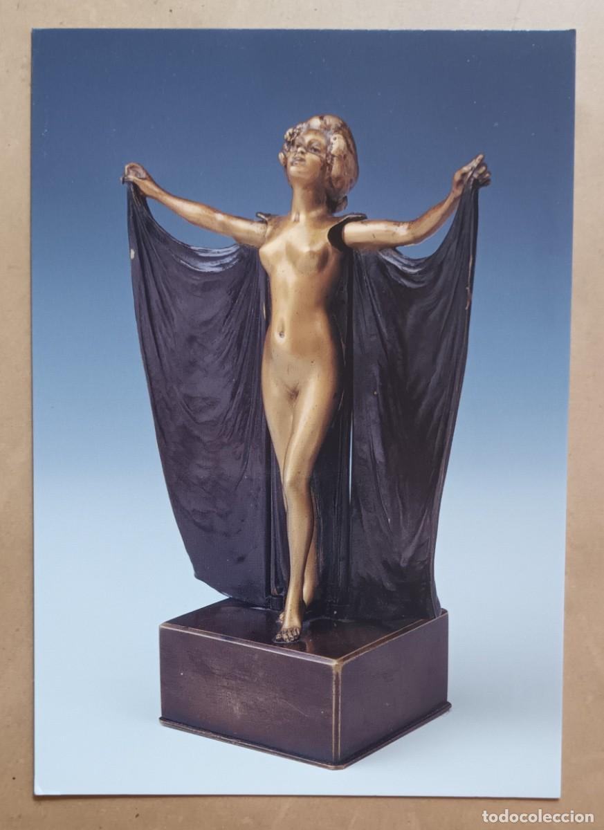 Cartoline: POSTAL - K. KAUBA - MUJER CON TUNICA, BRONCE PATINADO