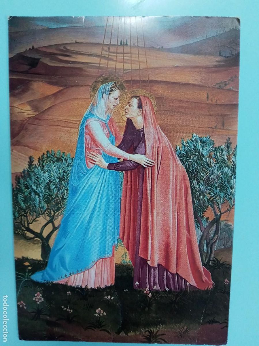 Cartes Postales: POSTAL CON PINTURA DE AIN KAREM: SALUTAVIT ELISABETH. JERUSALEM