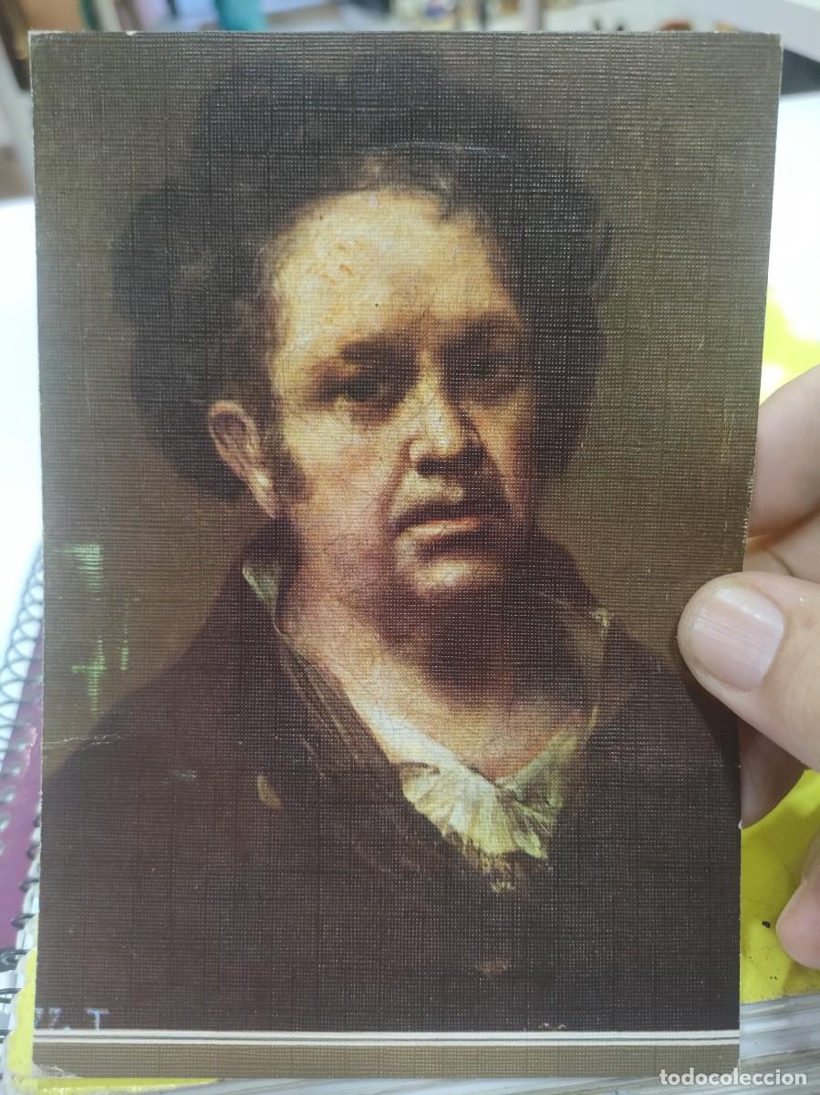 Postales: Postal GOYA Autorretrato MUSEO DE PRADO N 103 ESVUDO DE ORO Garabateado por detras esquinas pel&iacute;n to