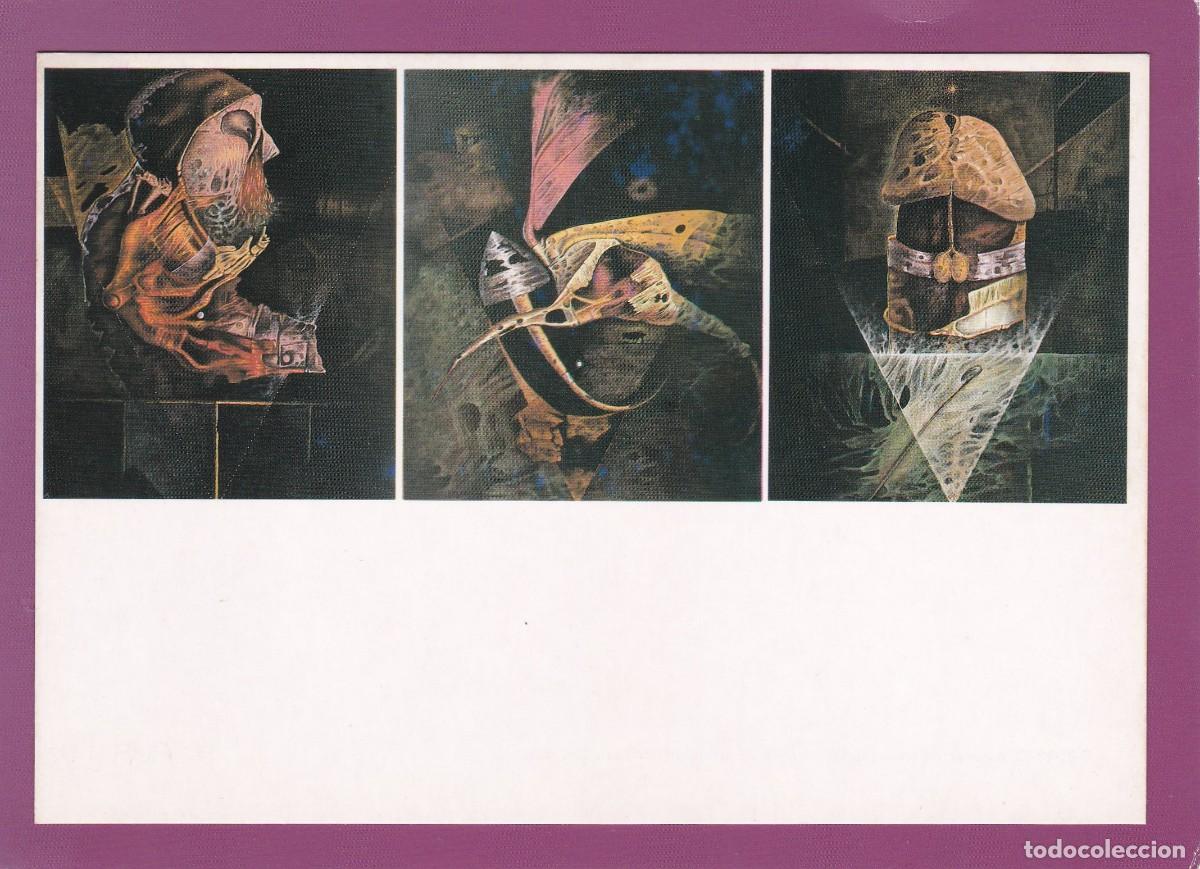 Postales: ALS ENEMICS OCULTS (1981). JUST CUADRADO - TRIPTICO - Foto 1