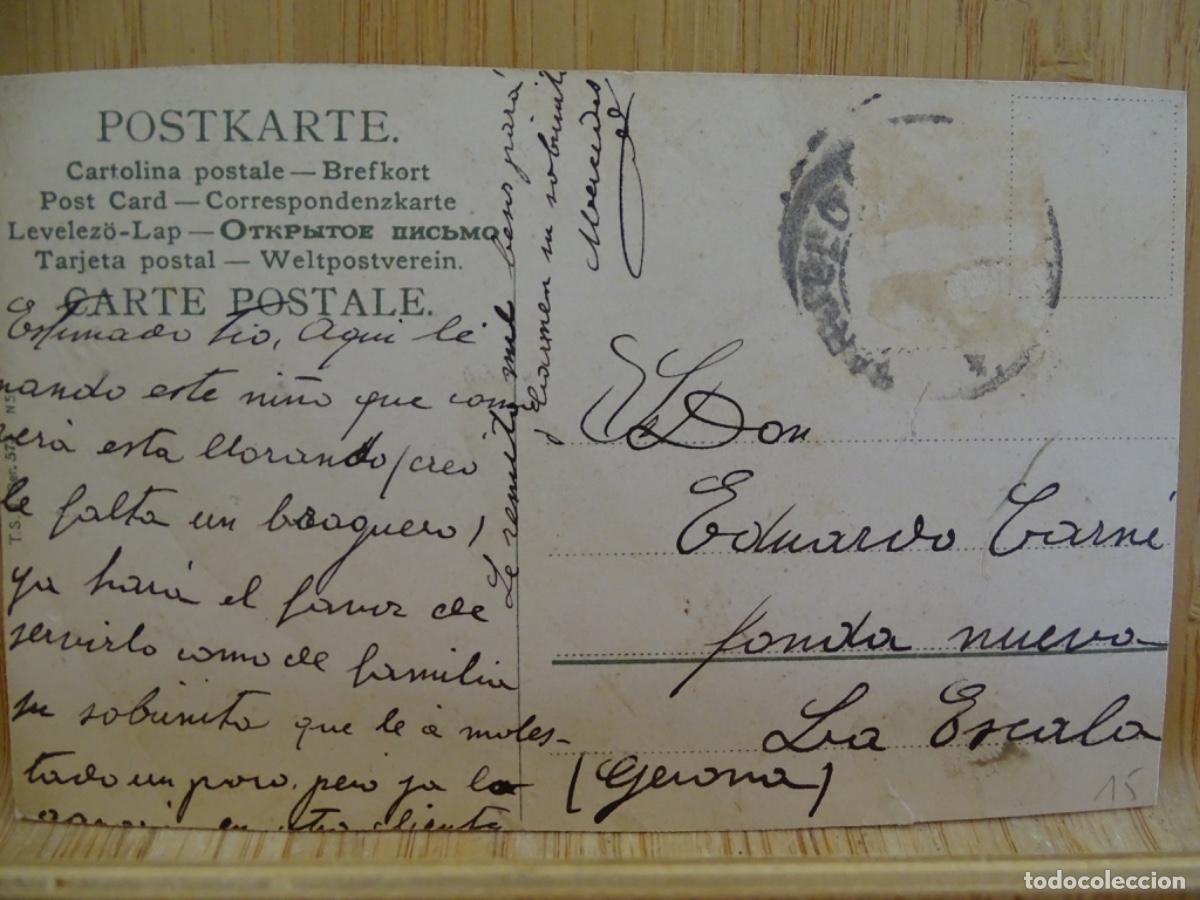 Postales: NI&Ntilde;O LLORANDO. CIRCULADA A LA ESCALA. - Foto 2