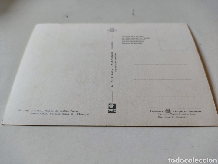 Postales: Postal C&aacute;diz juicio final,arte - Foto 2