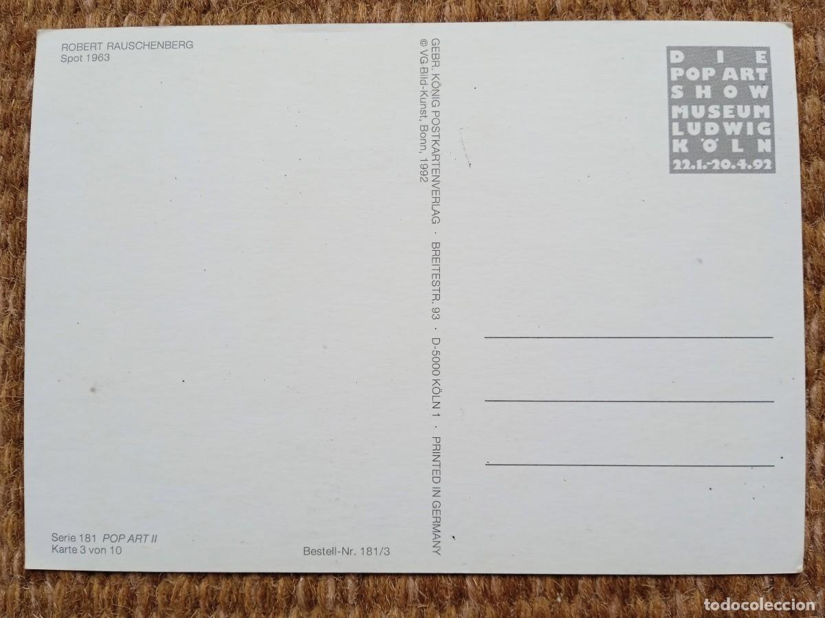 Postales: POP ART - ROBERT RAUSCHENBERG - SPOT 1963 - Foto 2