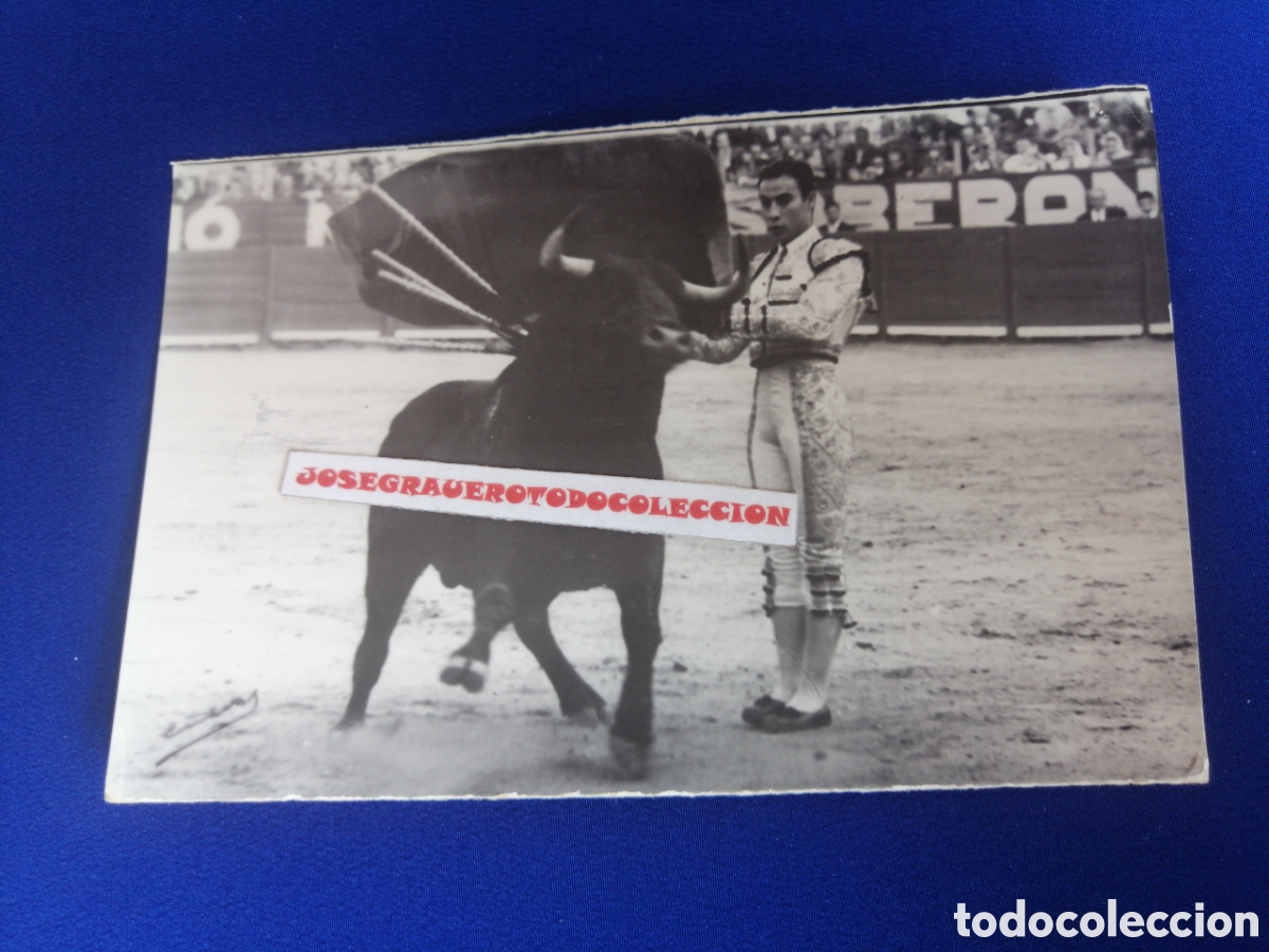 Postales: TORERO CON TORO PLAZA DE TOROS POSTAL CIRCULADA - Foto 1