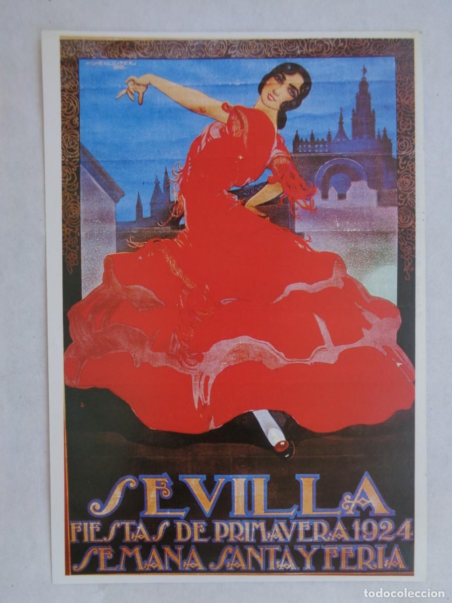 Postkarten: POSTAL CON CARTEL DE LA FERIA DE SEVILLA DE 1924 DE FRANCISCO HOHENLEITER . 1989