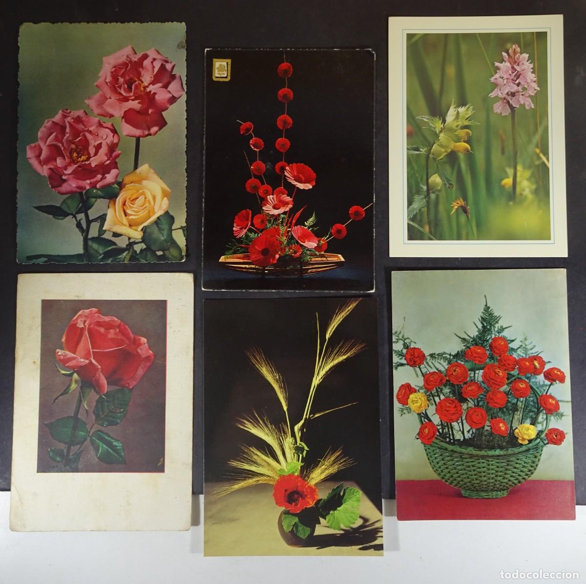 Postales: LOTE DE 6 ANTIGUAS POSTALES CPA, ARTE, FLORES, CUADROS, VER FOTOS