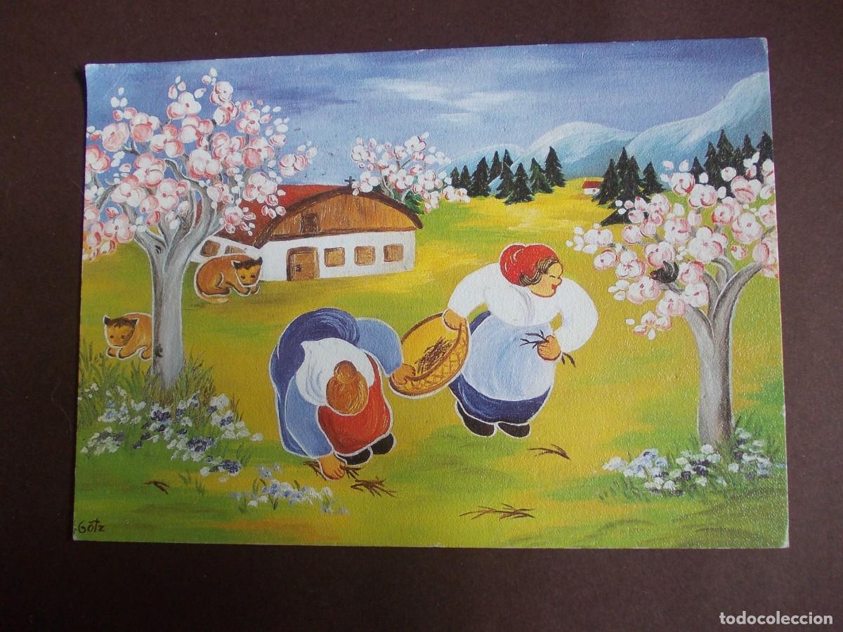 Postkarten: Postal Grusskarten Verlang Deutsch ALLG-N- 130 serie Las cuatro estaciones Anne G&ouml;tz - La primavera