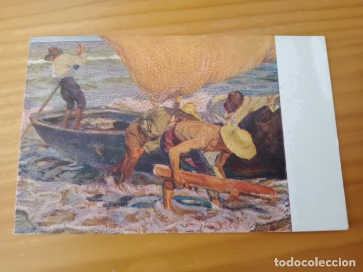 Postales: Ediciones Victoria. Sacando la barca. Jos&eacute; Mongrell - Foto 1