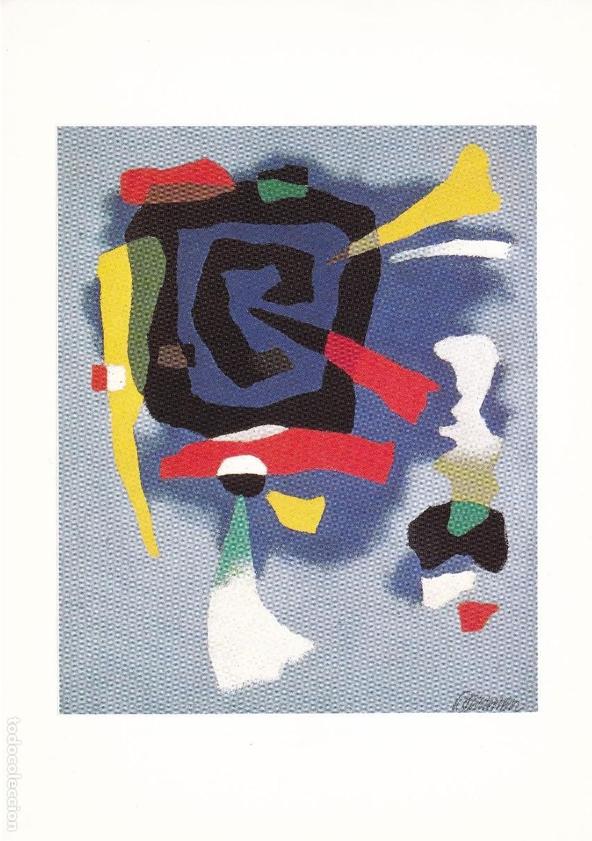 Postais: TARJETA D&Iacute;PTICO UNICEF. N&ordm; 0313. WILLI BAUMEISTER. BLUXAO VIII, 1955
