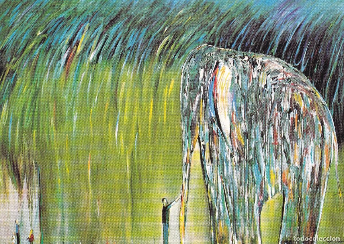 Postais: TARJETA D&Iacute;PTICO UNICEF. N&ordm; 0055. GUSTAVO L&Oacute;PEZ ARMENTIA. &iexcl;HOLA ... ELEFANTE!