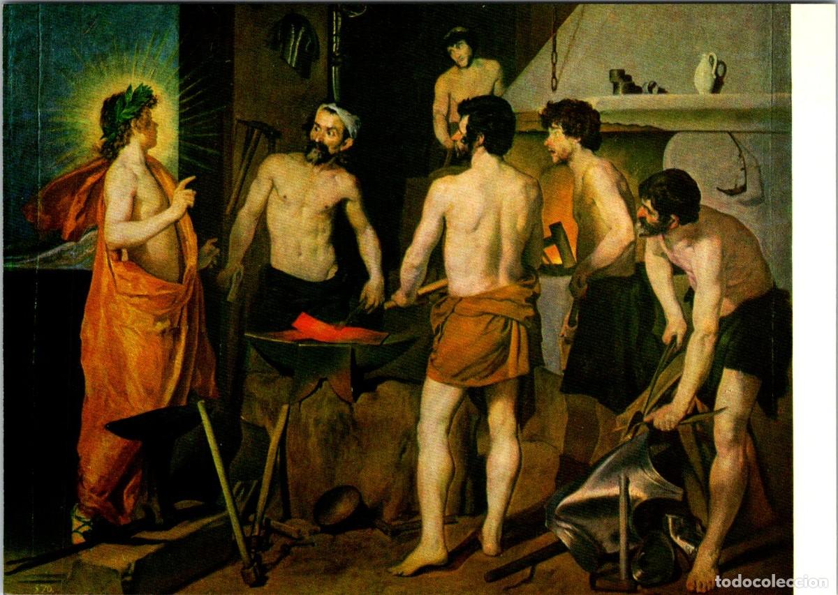 Postales: Vel&aacute;zquez - La fragua de Vulcano - Museo del Prado n&ordm; P 104 - Ed. Silex - 149x106mm