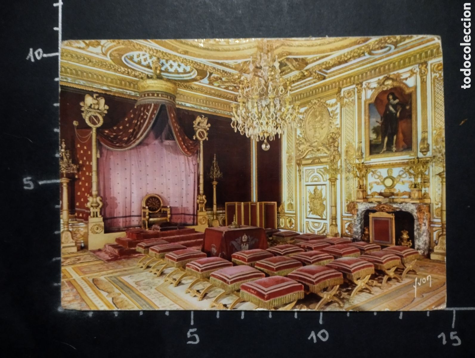 Cartoline: POSTAL. ARTE - LA SALLE DU TR&Ocirc;NE. FONTAINEBLEAU. COULEURS ET LUMI&Egrave;RE DE FRANCE. ED. YVON (PAR&Iacute;S)