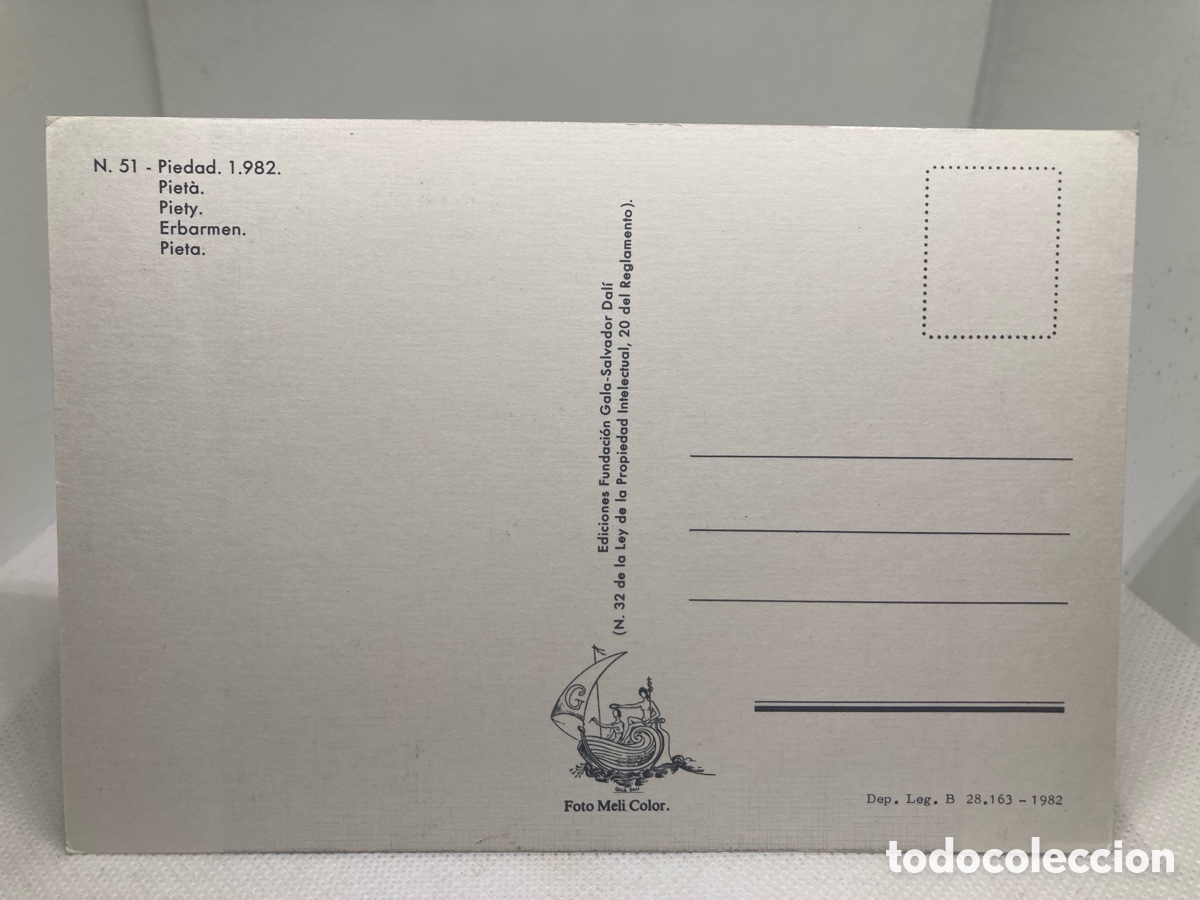 Postales: POSTAL &ldquo; PIEDAD &ldquo; DE DAL&Iacute; 1982 - Foto 2