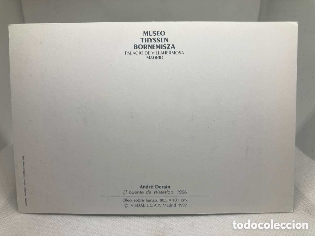 Postales: POSTAL MUSEO THYSSEN NUEVA 1992 - Foto 2