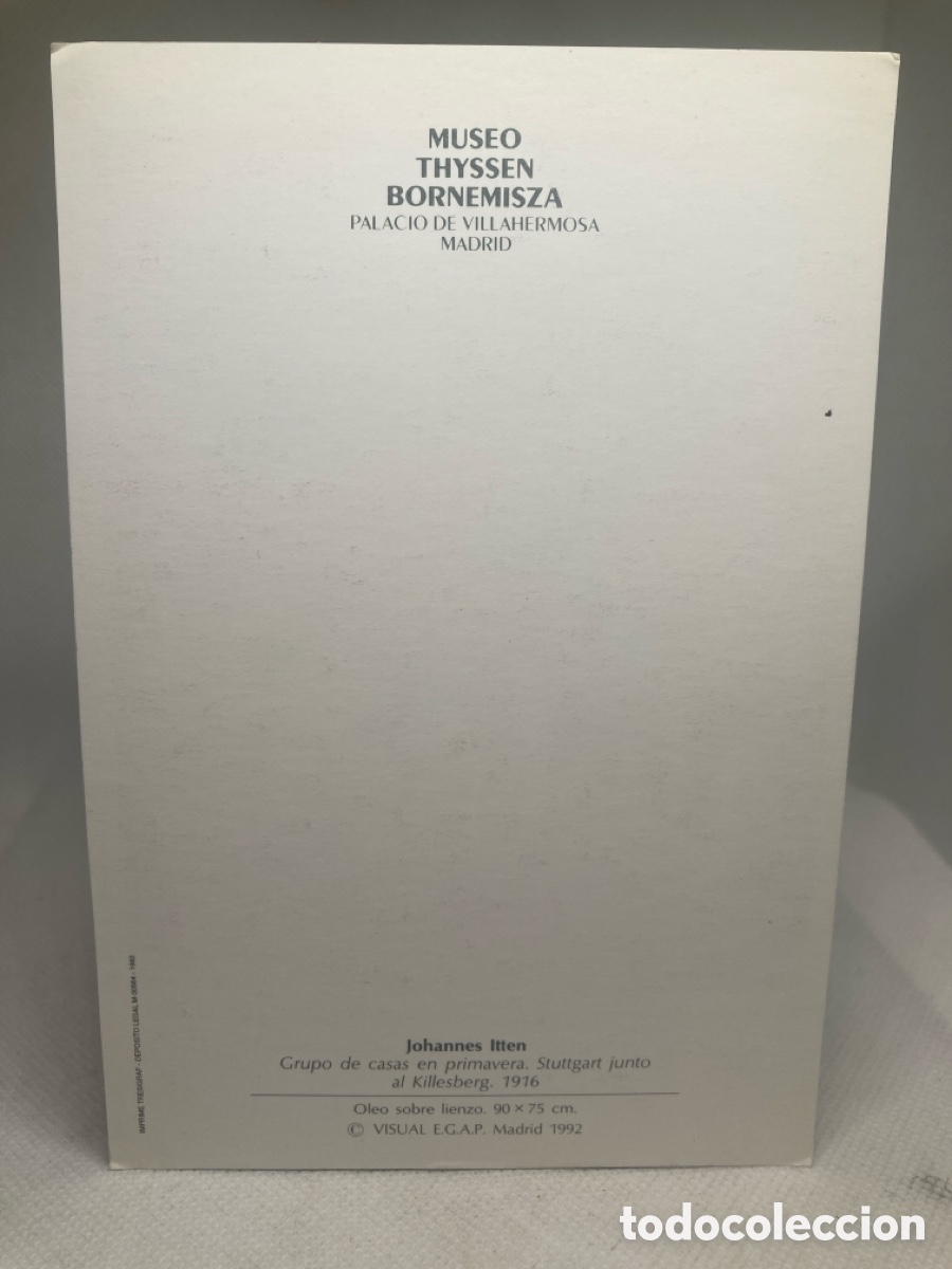 Postales: POSTAL MUSEO THYSSEN BORNEMISZA 1992 - Foto 2