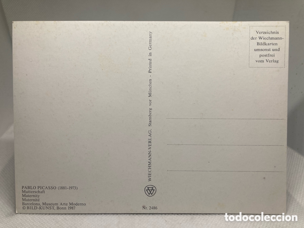 Postales: POSTAL PABLO PICASSO 1987 - Foto 2