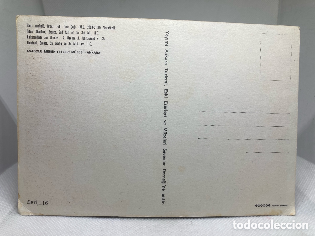 Postales: POSTAL MUSEO ANADOLU DE ANKARA TURKIA - Foto 2