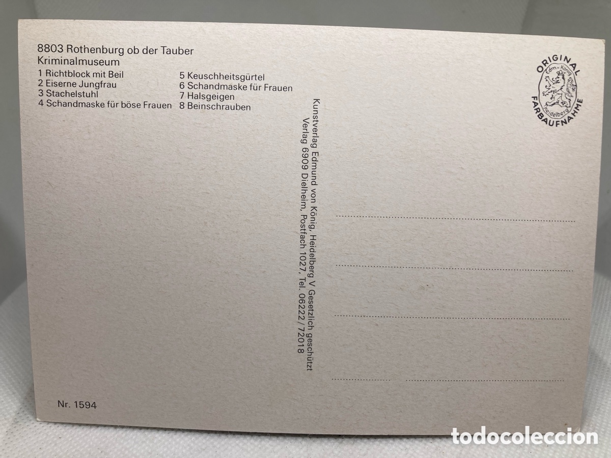 Postales: POSTAL DEL KRIMINALMUSEUM - Foto 2
