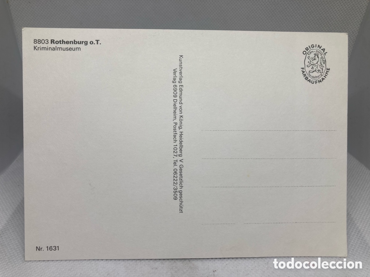 Postales: POSTAL KRIMINALMUDEUM - Foto 2